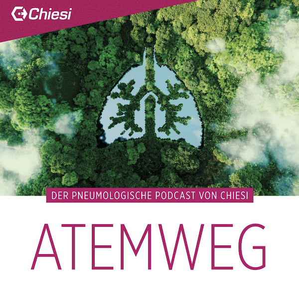 Logo des pneumologischen Podcasts "Atemweg" von Chiesi